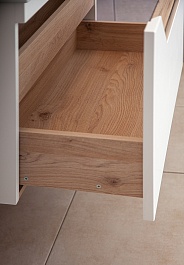 Бриклаер Мебель для ванной Брайтон 70 (Mario) белая матовая/дуб кера – фотография-14